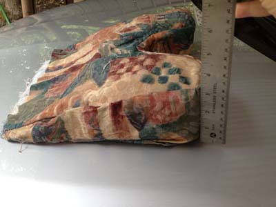 Car seat with cutout